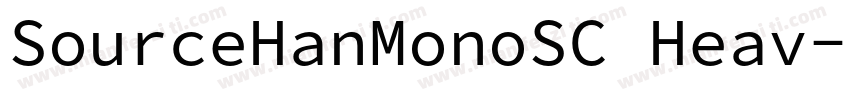 SourceHanMonoSC Heav字体转换